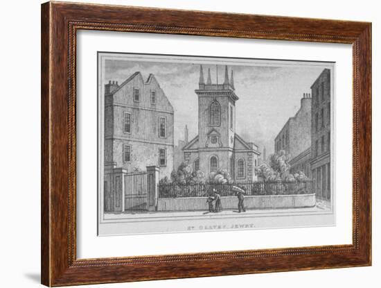 Church of St Olave Jewry, from Ironmonger Lane, City of London, 1830-null-Framed Giclee Print