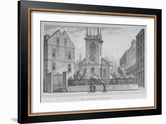 Church of St Olave Jewry, from Ironmonger Lane, City of London, 1830-null-Framed Giclee Print