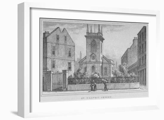 Church of St Olave Jewry, from Ironmonger Lane, City of London, 1830-null-Framed Giclee Print