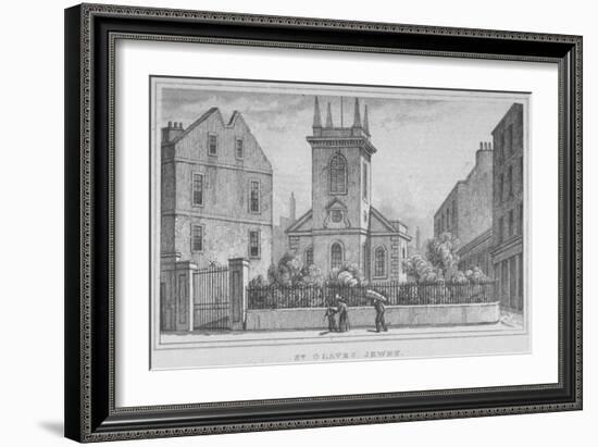 Church of St Olave Jewry, from Ironmonger Lane, City of London, 1830-null-Framed Giclee Print