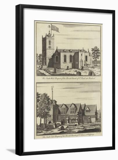 Church of St Paul, Shadwell and Church of St John, Wapping-null-Framed Giclee Print