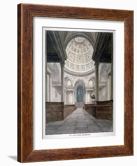Church of St Stephen Walbrook, City of London, C1840-Frederick Nash-Framed Giclee Print
