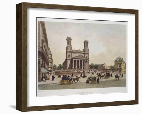 Church of St. Vincent De Paul, Paris, Illustration from 'Paris Dans Sa Splendeur'-Philippe Benoist-Framed Giclee Print