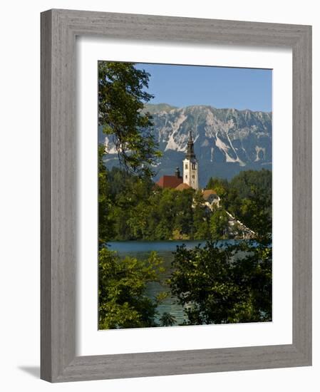 Church of the Assumption on Bled Island in Bled Lake, Bled, Slovenia, Europe-Michael Runkel-Framed Photographic Print