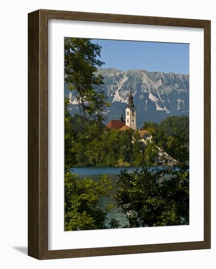 Church of the Assumption on Bled Island in Bled Lake, Bled, Slovenia, Europe-Michael Runkel-Framed Photographic Print