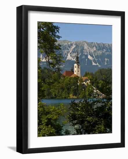 Church of the Assumption on Bled Island in Bled Lake, Bled, Slovenia, Europe-Michael Runkel-Framed Photographic Print