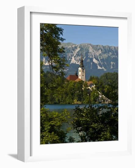 Church of the Assumption on Bled Island in Bled Lake, Bled, Slovenia, Europe-Michael Runkel-Framed Photographic Print