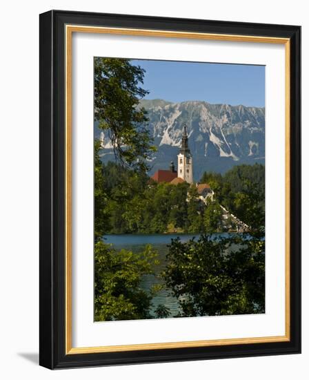 Church of the Assumption on Bled Island in Bled Lake, Bled, Slovenia, Europe-Michael Runkel-Framed Photographic Print