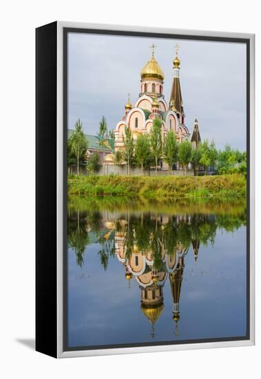 Church of the Exaltation of the Holy Cross, Almaty, Kazakhstan, Central Asia, Asia-G&M Therin-Weise-Framed Premier Image Canvas