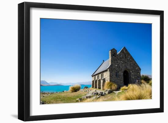 Church of the Good Shepherd, an old church overlooking Lake Tekapo, Tekapo, New Zealand-Logan Brown-Framed Photographic Print