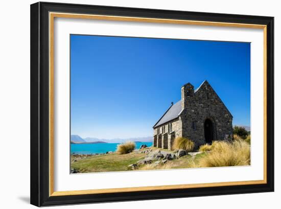 Church of the Good Shepherd, an old church overlooking Lake Tekapo, Tekapo, New Zealand-Logan Brown-Framed Photographic Print