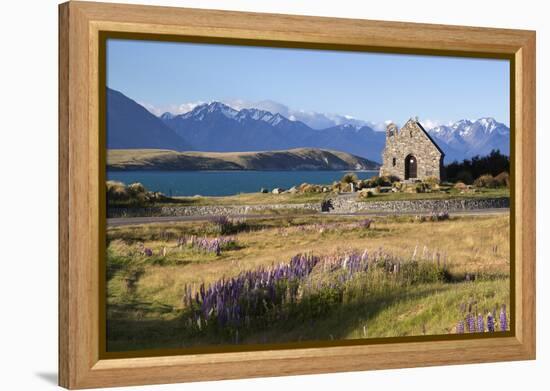 Church of the Good Shepherd, Lake Tekapo, Canterbury Region, South Island, New Zealand, Pacific-Stuart Black-Framed Premier Image Canvas