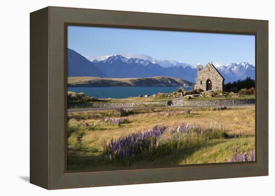 Church of the Good Shepherd, Lake Tekapo, Canterbury Region, South Island, New Zealand, Pacific-Stuart Black-Framed Premier Image Canvas