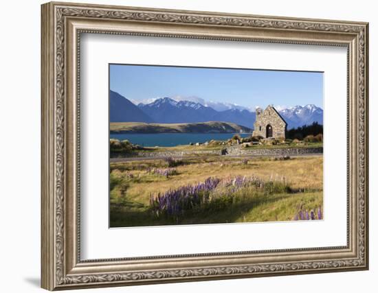 Church of the Good Shepherd, Lake Tekapo, Canterbury Region, South Island, New Zealand, Pacific-Stuart Black-Framed Photographic Print