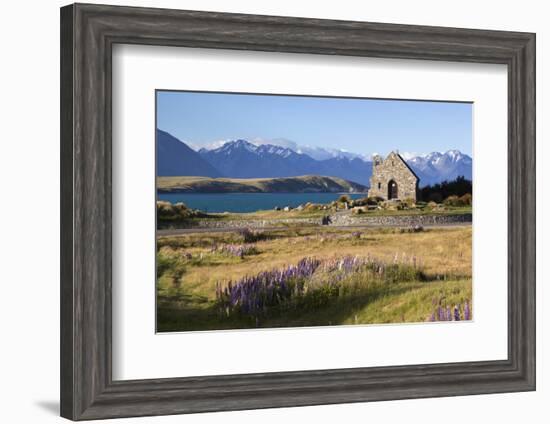 Church of the Good Shepherd, Lake Tekapo, Canterbury Region, South Island, New Zealand, Pacific-Stuart Black-Framed Photographic Print