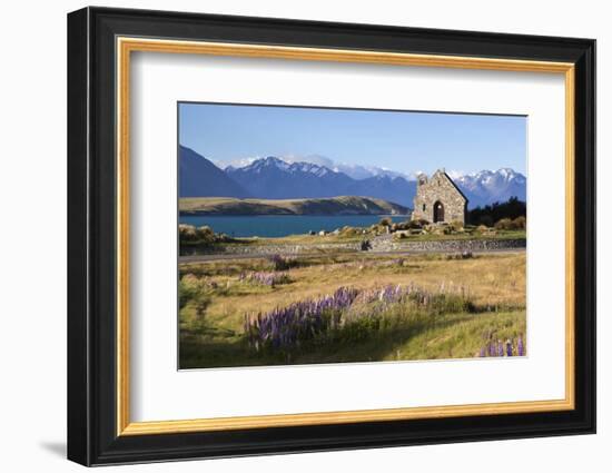 Church of the Good Shepherd, Lake Tekapo, Canterbury Region, South Island, New Zealand, Pacific-Stuart Black-Framed Photographic Print