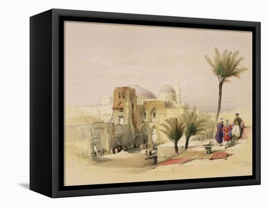 Church of the Holy Sepulchre, Jerusalem, Plate 11 from Volume I of "The Holy Land"-David Roberts-Framed Premier Image Canvas