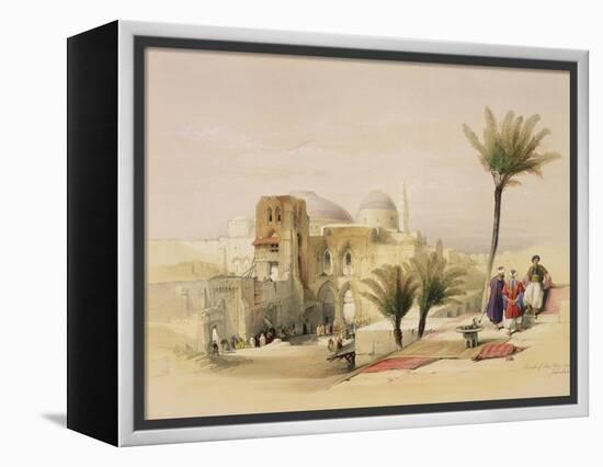 Church of the Holy Sepulchre, Jerusalem, Plate 11 from Volume I of "The Holy Land"-David Roberts-Framed Premier Image Canvas