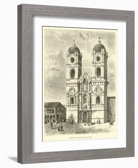 Church of the Jesuits at Cuzco-Édouard Riou-Framed Giclee Print