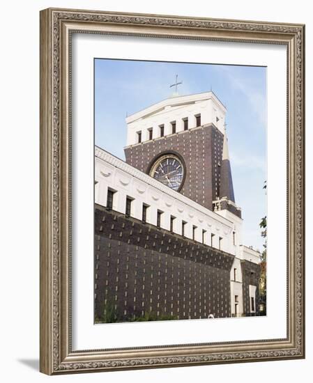 Church of the Most Sacred Heart of Our Lord, Joze Plecnik 1932, Jiriho Z Podebrad Square, Prague-Richard Nebesky-Framed Photographic Print