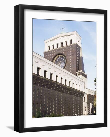 Church of the Most Sacred Heart of Our Lord, Joze Plecnik 1932, Jiriho Z Podebrad Square, Prague-Richard Nebesky-Framed Photographic Print