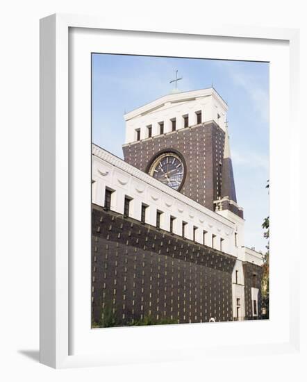 Church of the Most Sacred Heart of Our Lord, Joze Plecnik 1932, Jiriho Z Podebrad Square, Prague-Richard Nebesky-Framed Photographic Print