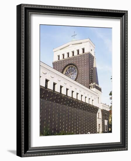 Church of the Most Sacred Heart of Our Lord, Joze Plecnik 1932, Jiriho Z Podebrad Square, Prague-Richard Nebesky-Framed Photographic Print