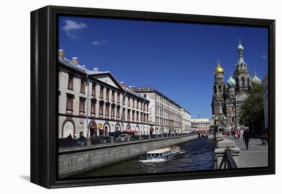 Church of the Spilled Blood and Trees, St. Petersburg, Russia-Kymri Wilt-Framed Premier Image Canvas