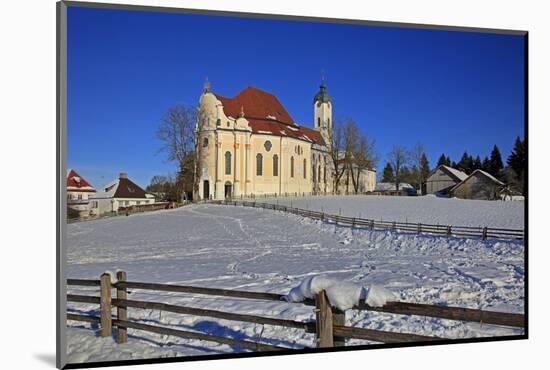 Church of Wieskirche near Steingaden, Bavaria, Germany, Europe-Hans-Peter Merten-Mounted Photographic Print