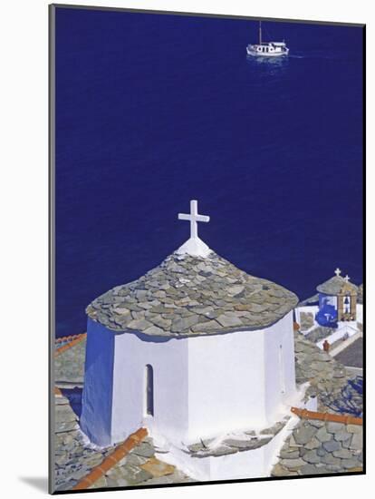 Church on Skopelos Island, Greek Islands, Greece, Europe-Papadopoulos Sakis-Mounted Photographic Print