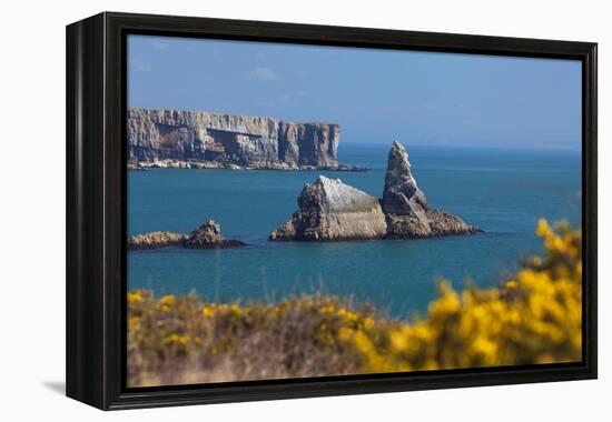 Church Rock, Broad Haven Beach, Pembrokeshire, West Wales, Wales, United Kingdom-Billy Stock-Framed Premier Image Canvas