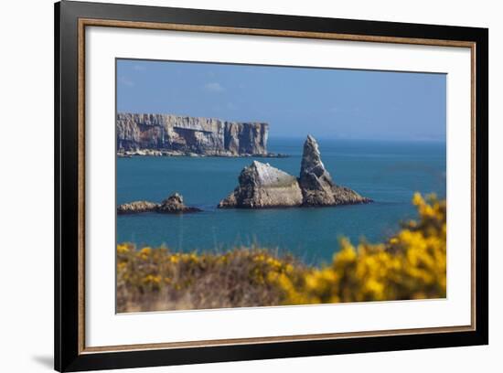 Church Rock, Broad Haven Beach, Pembrokeshire, West Wales, Wales, United Kingdom-Billy Stock-Framed Photographic Print