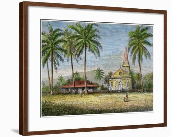 Church, Samoa, C1875-null-Framed Giclee Print
