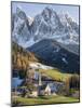 Church Sankt Magdalena, Villnoess Valley. Geisler Mountains. Italy-Martin Zwick-Mounted Photographic Print