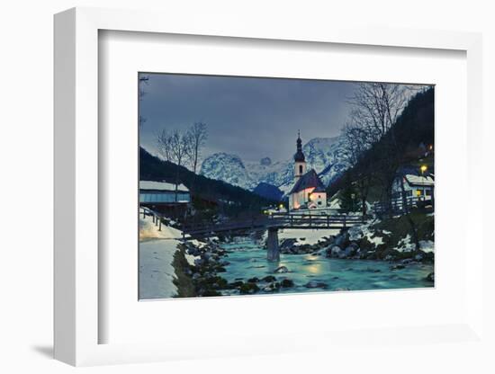 Church St Sebastian in Ramsau-Stefan Sassenrath-Framed Photographic Print