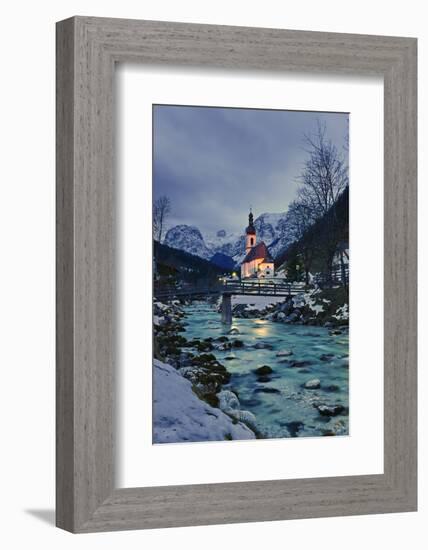 Church St Sebastian in Ramsau-Stefan Sassenrath-Framed Photographic Print