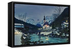 Church St Sebastian in Ramsau-Stefan Sassenrath-Framed Premier Image Canvas