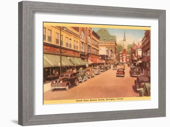 Church Street Business District, Burlington, Vermont-null-Framed Art Print