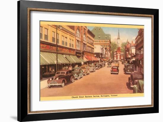 Church Street Business District, Burlington, Vermont-null-Framed Art Print