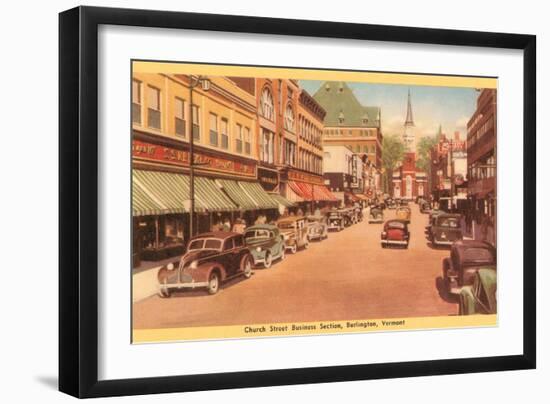 Church Street Business District, Burlington, Vermont-null-Framed Art Print