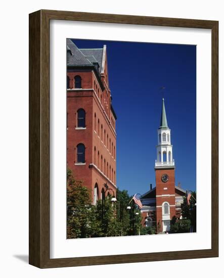 Church Street Marketplace, Burlington, Vermont, USA-Walter Bibikow-Framed Photographic Print