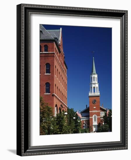 Church Street Marketplace, Burlington, Vermont, USA-Walter Bibikow-Framed Photographic Print