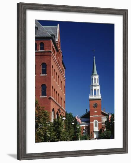 Church Street Marketplace, Burlington, Vermont, USA-Walter Bibikow-Framed Photographic Print