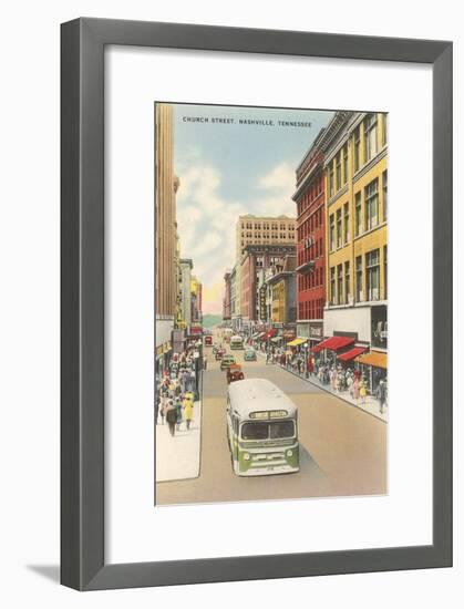 Church Street, Nashville, Tennessee-null-Framed Art Print