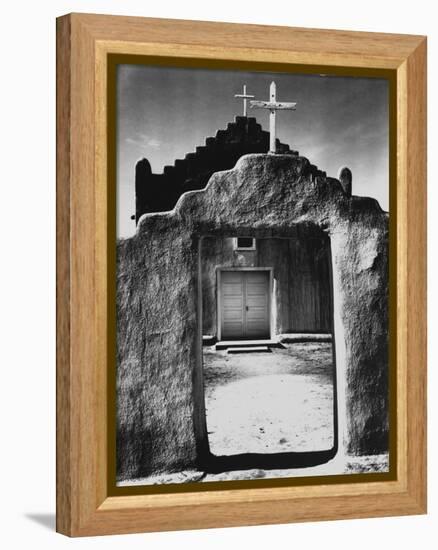 Church, Taos Pueblo, New Mexico, 1942, Taos Pueblo, Nm-Ansel Adams-Framed Premier Image Canvas