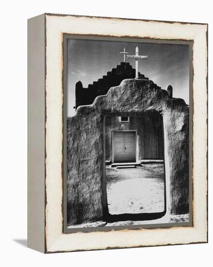 Church, Taos Pueblo, New Mexico, 1942, Taos Pueblo, Nm-Ansel Adams-Framed Premier Image Canvas