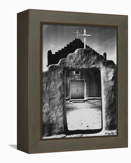 Church, Taos Pueblo, New Mexico, 1942, Taos Pueblo, Nm-Ansel Adams-Framed Premier Image Canvas