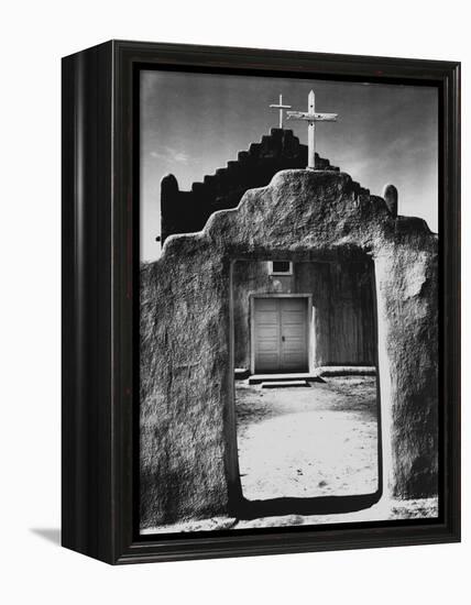 Church, Taos Pueblo, New Mexico, 1942, Taos Pueblo, Nm-Ansel Adams-Framed Premier Image Canvas