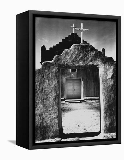 Church, Taos Pueblo, New Mexico, 1942, Taos Pueblo, Nm-Ansel Adams-Framed Premier Image Canvas