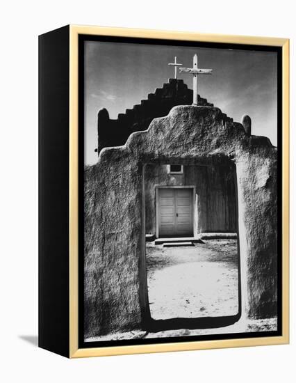 Church, Taos Pueblo, New Mexico, 1942, Taos Pueblo, Nm-Ansel Adams-Framed Premier Image Canvas